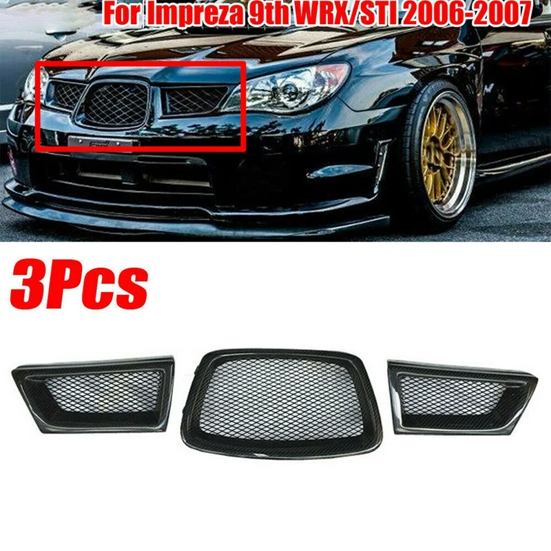 3Pcs Car Carbon Fiber Front Mesh Grille For Subaru Impreza WRX Sti 9Th 2006-2007
3Pcs Car Carbon Fiber Front Mesh Grille For Subaru Impreza WRX Sti 9Th 2006-2007