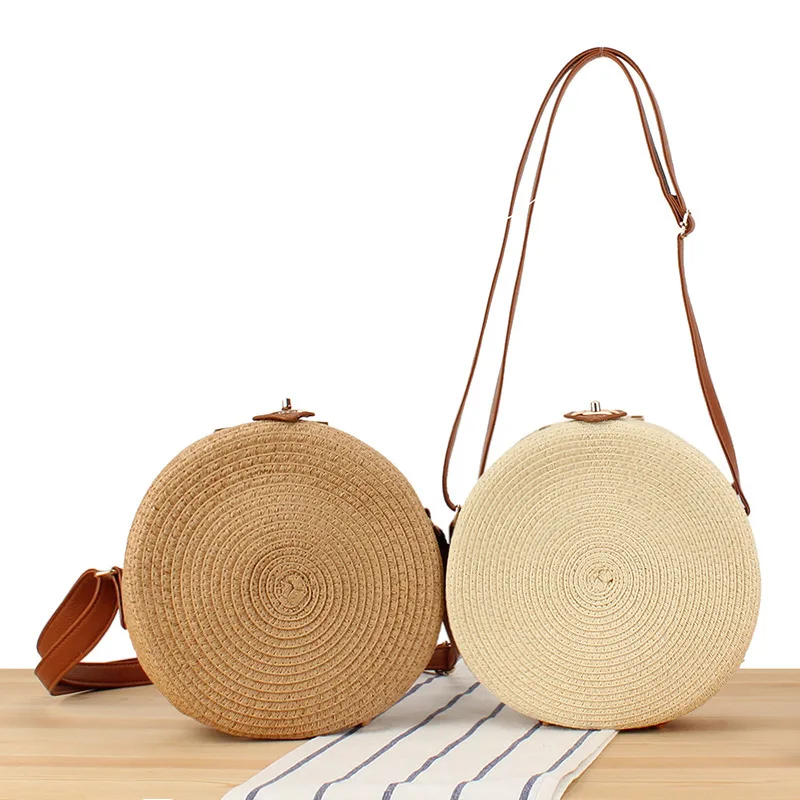 Minimalist Straw Bag Round Crossbody Purse Women Shoulder Bags Summer Vocation Style Female Handbag Mobile Phone Bags
Minimalist Straw Bag Round Crossbody Purse Women Shoulder Bags Summer Vocation Style Female Handbag Mobile Phone Bags