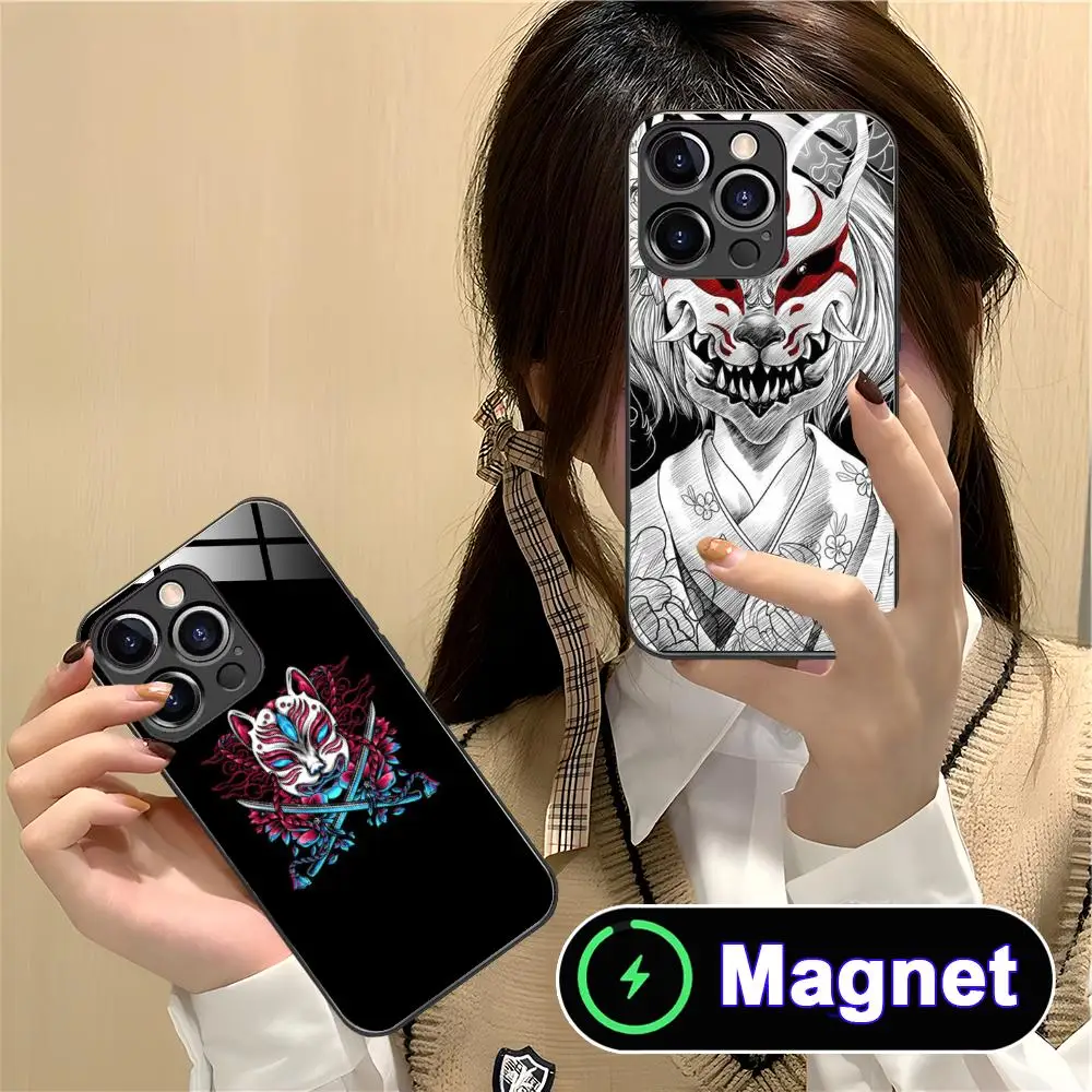 Kitsune Fox Mask Phone Case for iPhone 17 16 15 14 13 12 11 Air Pro Max Plus Mini Glass Magnet Cover
Kitsune Fox Mask Phone Case for iPhone 17 16 15 14 13 12 11 Air Pro Max Plus Mini Glass Magnet Cover