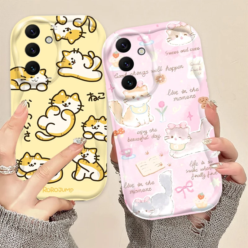 Cute Simple Cartoon Kitten For Samsung A55 A54 A53 A52 A35 A34 A33 A32 A25 A24 A23 A22 A21S A15 A13 A14 5G Wave Oil Back
Cute Simple Cartoon Kitten For Samsung A55 A54 A53 A52 A35 A34 A33 A32 A25 A24 A23 A22 A21S A15 A13 A14 5G Wave Oil Back