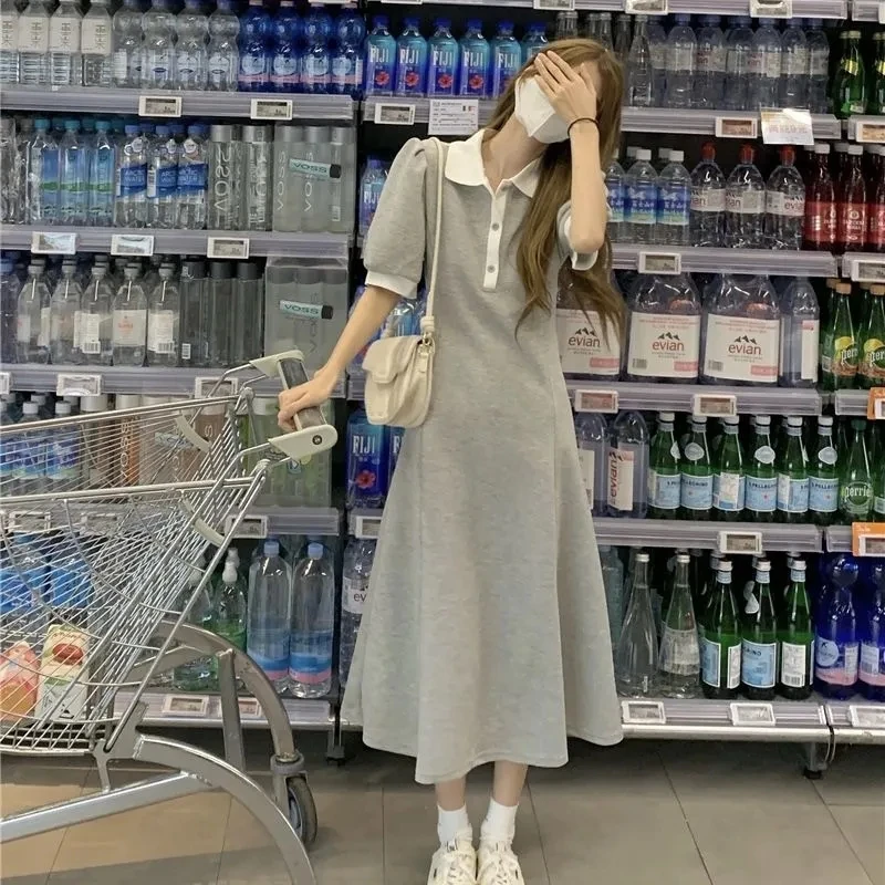Solid Polo Neck Dress for Women Summer 2024 Short Sleeve A-LINE Pullover Casual Female High Waist Slim Dresses
Solid Polo Neck Dress for Women Summer 2024 Short Sleeve A-LINE Pullover Casual Female High Waist Slim Dresses