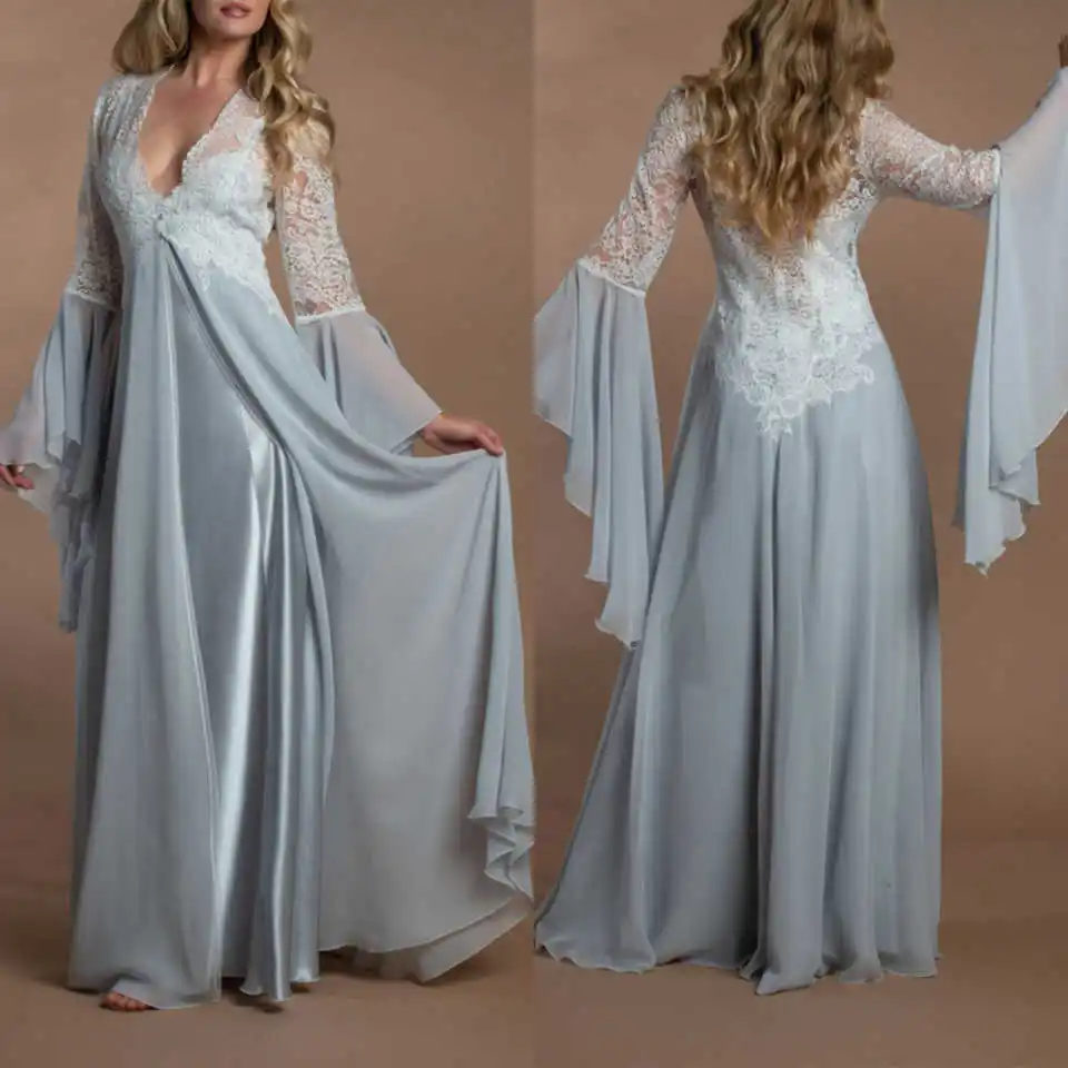 Graceful Bride Robe And Nightgown Appliques Gowns Photo shoot Sleepwear Bathrobe Prom Bridesmaid Pajamas Custom Made
Graceful Bride Robe And Nightgown Appliques Gowns Photo shoot Sleepwear Bathrobe Prom Bridesmaid Pajamas Custom Made