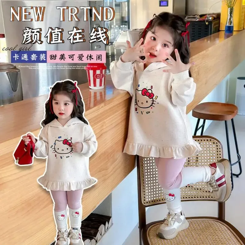 Two-piece set Kawaii Sanrio Hello Kitty Anime figure Long sleeves trousers Hoodie Korean version spring New girl Fashion Gift
Two-piece set Kawaii Sanrio Hello Kitty Anime figure Long sleeves trousers Hoodie Korean version spring New girl Fashion Gift