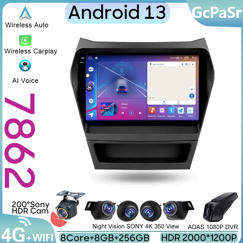 Car Android For Hyundai Santa Fe 3 2013 - 2016 Auto Radio Carplay GPS Navigation Multomedia Player 5G WIFI IPD BT 4G No 2din DVD
Car Android For Hyundai Santa Fe 3 2013 - 2016 Auto Radio Carplay GPS Navigation Multomedia Player 5G WIFI IPD BT 4G No 2din DVD
