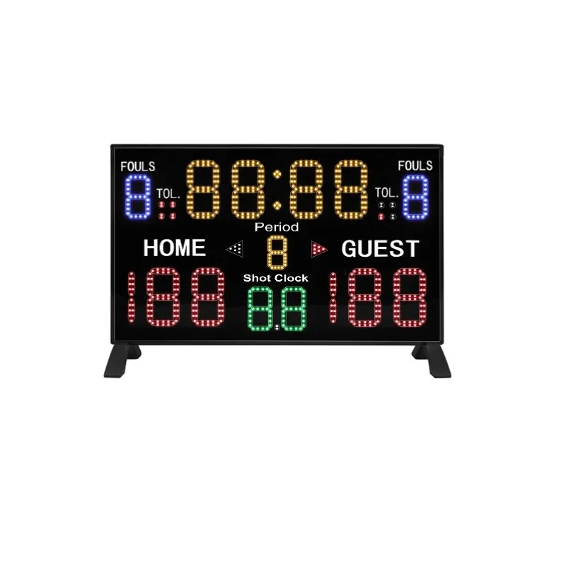 Indoor and outdoor multi-sport ball game scoring electronic basketball number scoreboard with countdown timer and 24s shooting
Indoor and outdoor multi-sport ball game scoring electronic basketball number scoreboard with countdown timer and 24s shooting