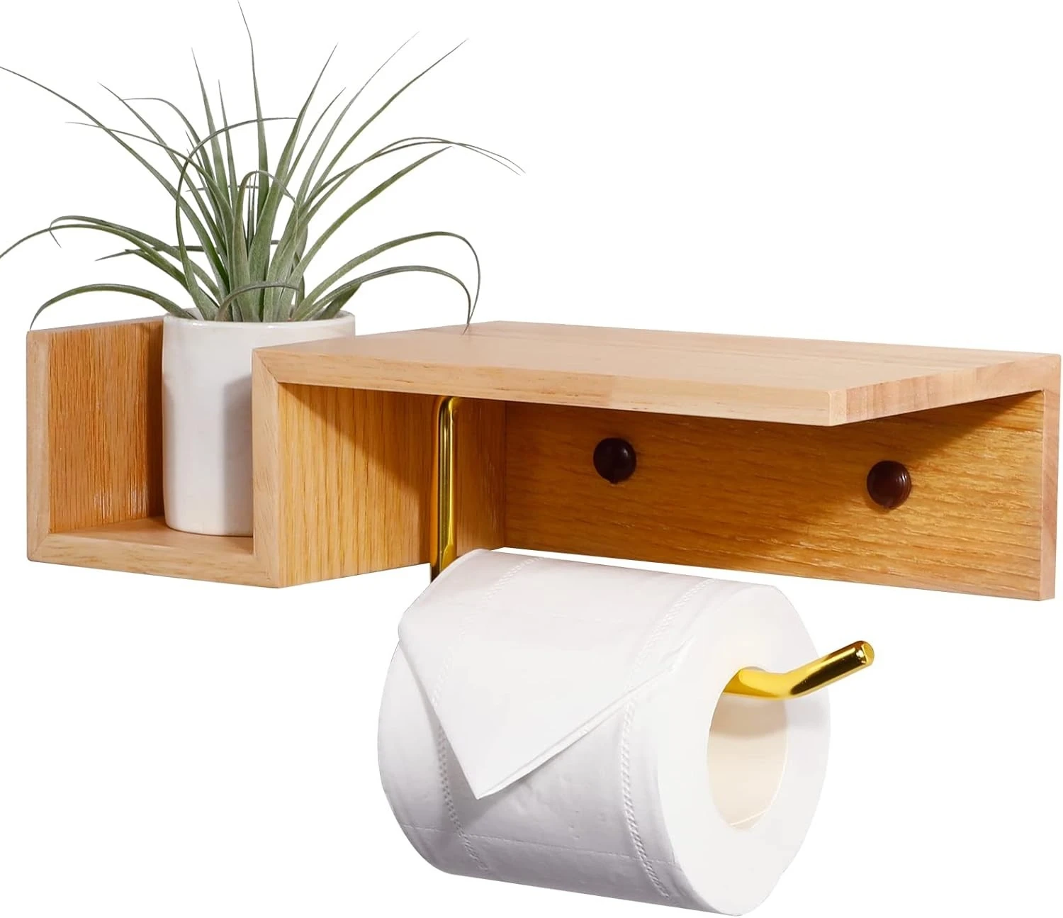 Modern Red Oak Toilet Roll Holder with Storage Shelf, Solid Wood Wall Tissue Rack for Bathroom, Minimalist Restroom Decor Case
Modern Red Oak Toilet Roll Holder with Storage Shelf, Solid Wood Wall Tissue Rack for Bathroom, Minimalist Restroom Decor Case