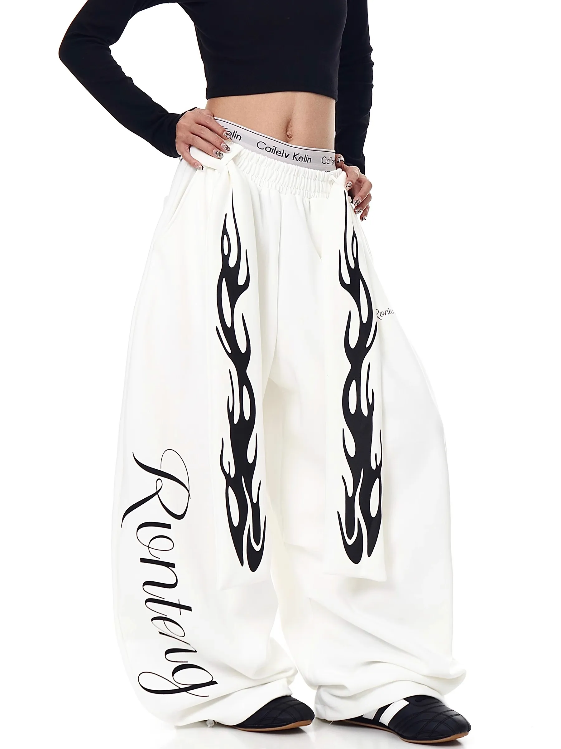 American Retro Flame Letter Print Detachable Belted Knife Wide Leg Pants Loose Fit Casual Jazz Dance Men's Trousers
American Retro Flame Letter Print Detachable Belted Knife Wide Leg Pants Loose Fit Casual Jazz Dance Men's Trousers