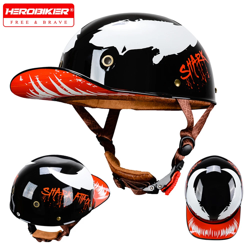 DOT Motorcycle Helmet Retro Half Helmet Men And Women Baseball Cap Four Seasons Fashion Riding Protective Helmet ABS Material
DOT Motorcycle Helmet Retro Half Helmet Men And Women Baseball Cap Four Seasons Fashion Riding Protective Helmet ABS Material