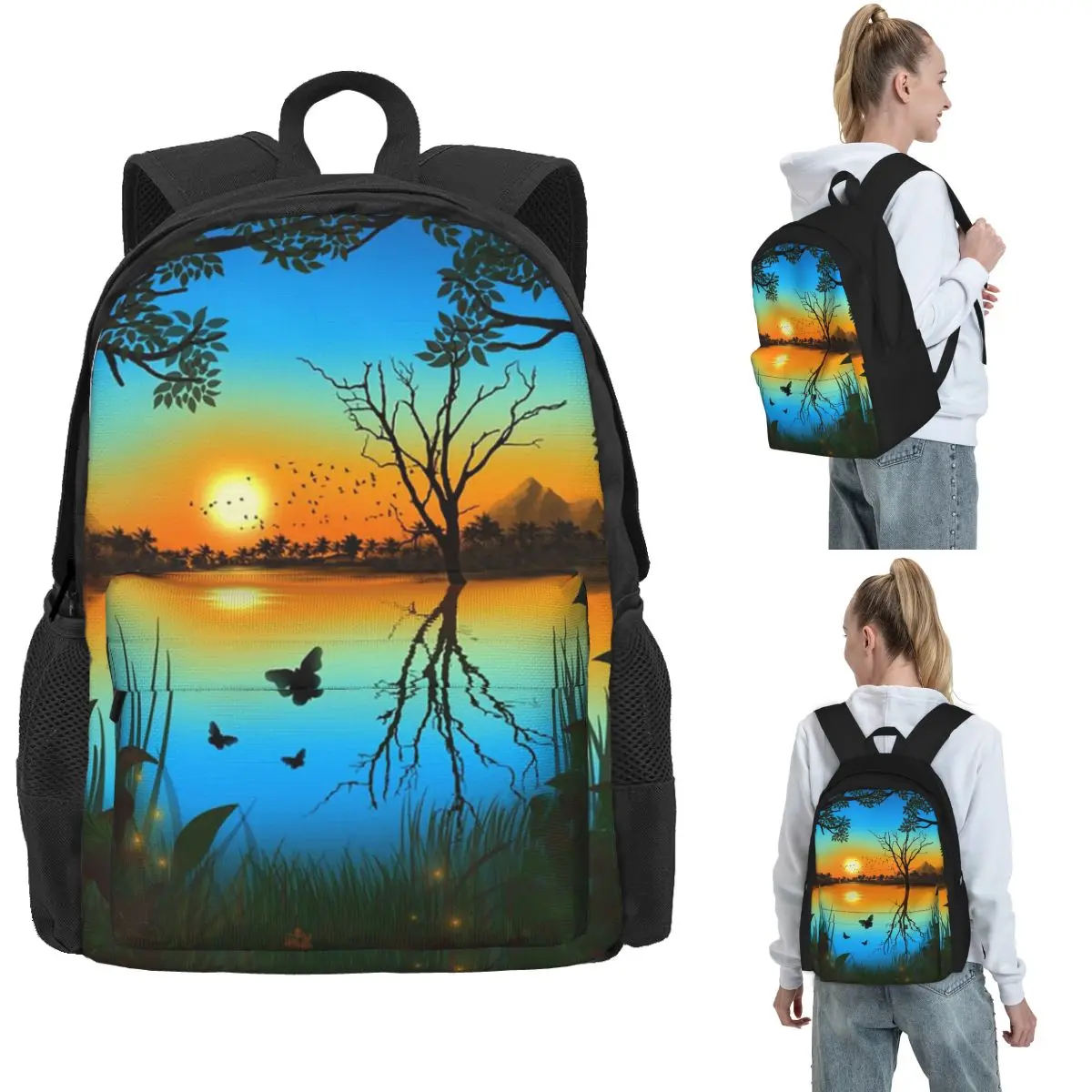 Butterflies Sunset Backpack Hot Sale Daypack Large Capacity Boys Girls BookBag School Bag Shoulder Bags for Men Women
Butterflies Sunset Backpack Hot Sale Daypack Large Capacity Boys Girls BookBag School Bag Shoulder Bags for Men Women