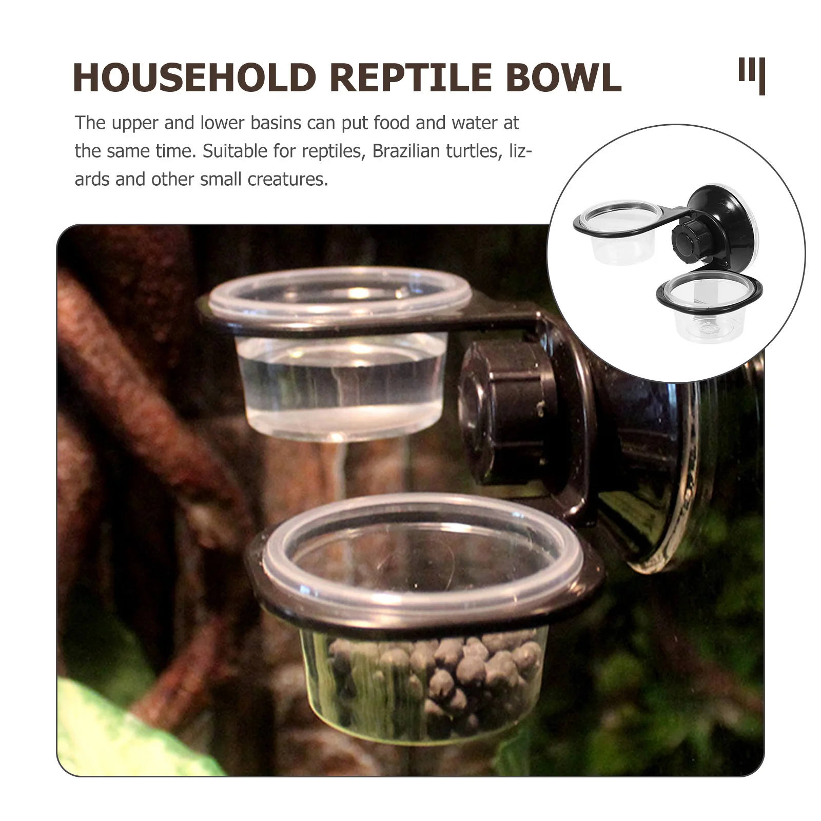 2Pcs Plastic Hanging Reptile Bowl Dual Food Water Basin Suspended Feeder Cage Food Cup for Small Lizards Turtles
2Pcs Plastic Hanging Reptile Bowl Dual Food Water Basin Suspended Feeder Cage Food Cup for Small Lizards Turtles