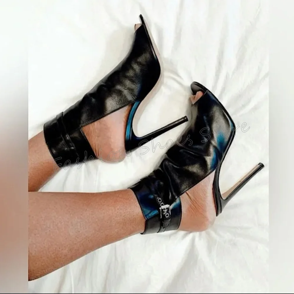 Black Peep Toe Matte Leather Sandals Boots Stilettos High Heels High Heel Shoes for Women Heels 2025 New Zapatos Para Mujere
Black Peep Toe Matte Leather Sandals Boots Stilettos High Heels High Heel Shoes for Women Heels 2025 New Zapatos Para Mujere