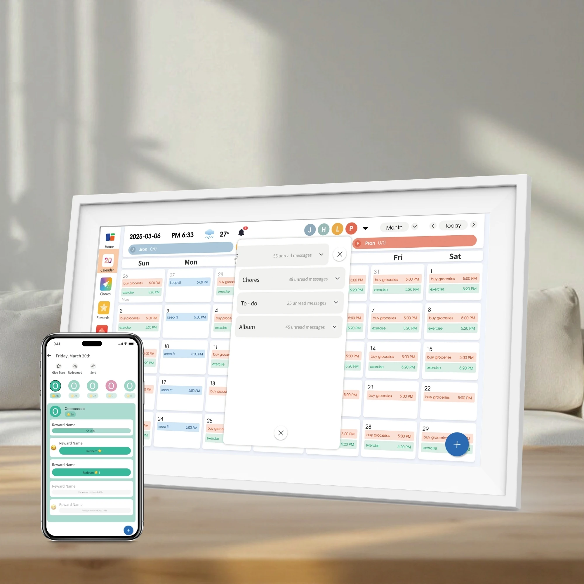 15,6-дюймовый настольный умный цифровой календарь, фоторамка, календарь, сенсорный экран Allwinner Android 14, 4 + 64 ГБ для часов Families
15,6-дюймовый настольный умный цифровой календарь, фоторамка, календарь, сенсорный экран Allwinner Android 14, 4 + 64 ГБ для часов Families