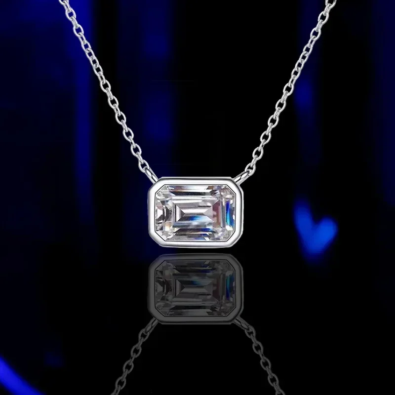 Sugar 1ct Moissanite Diamond Emerald Cut Choker Pendant Necklace, Luxury PT950 Platinum Collarbone Chain Women's Jewelry Gift
Sugar 1ct Moissanite Diamond Emerald Cut Choker Pendant Necklace, Luxury PT950 Platinum Collarbone Chain Women's Jewelry Gift