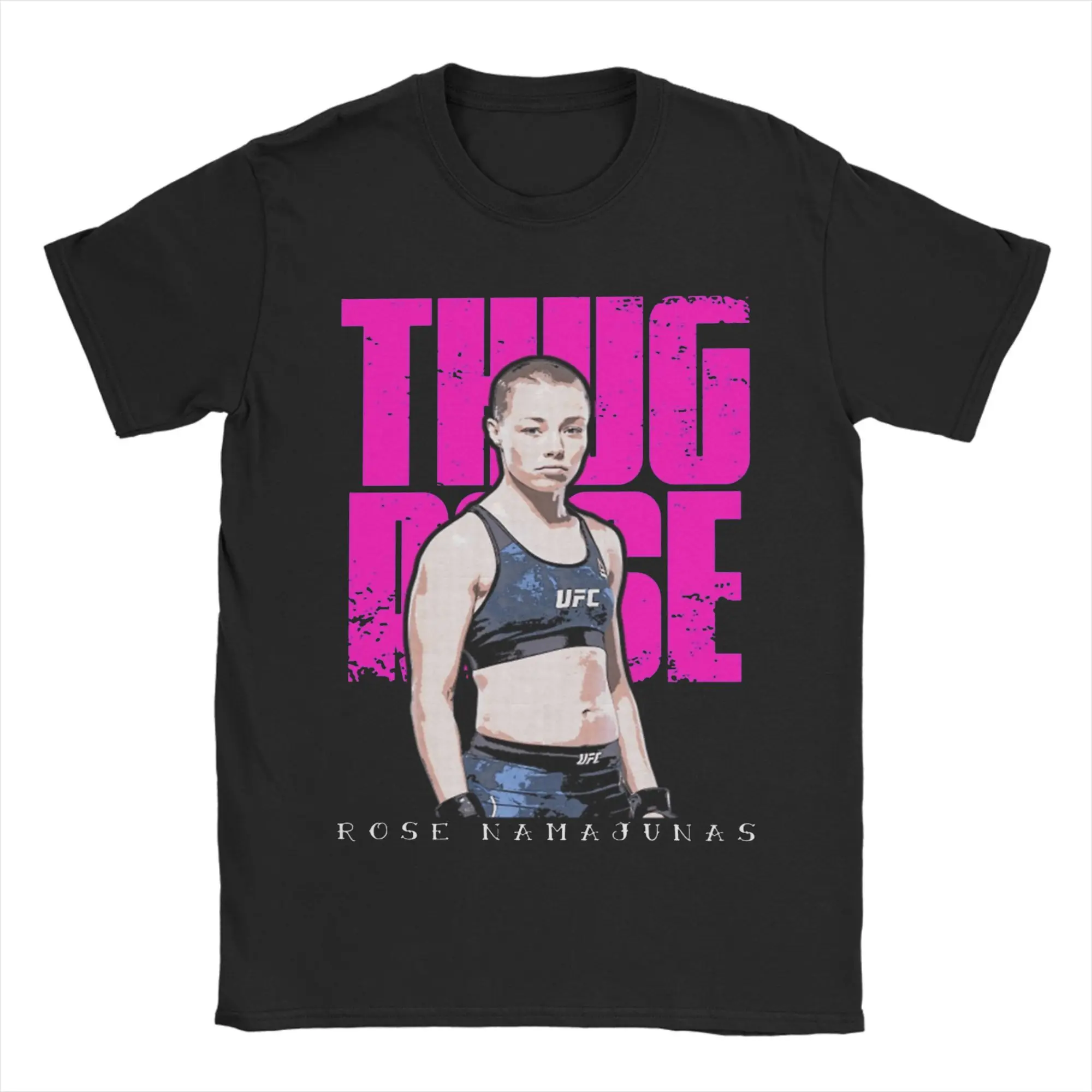 Мужская футболка Thug Rose Namajunas, новинка, футболка из чистого хлопка, футболка с короткими рукавами и круглым вырезом, одежда, идея подарка 
Мужская футболка Thug Rose Namajunas, новинка, футболка из чистого хлопка, футболка с короткими рукавами и круглым вырезом, одежда, идея подарка