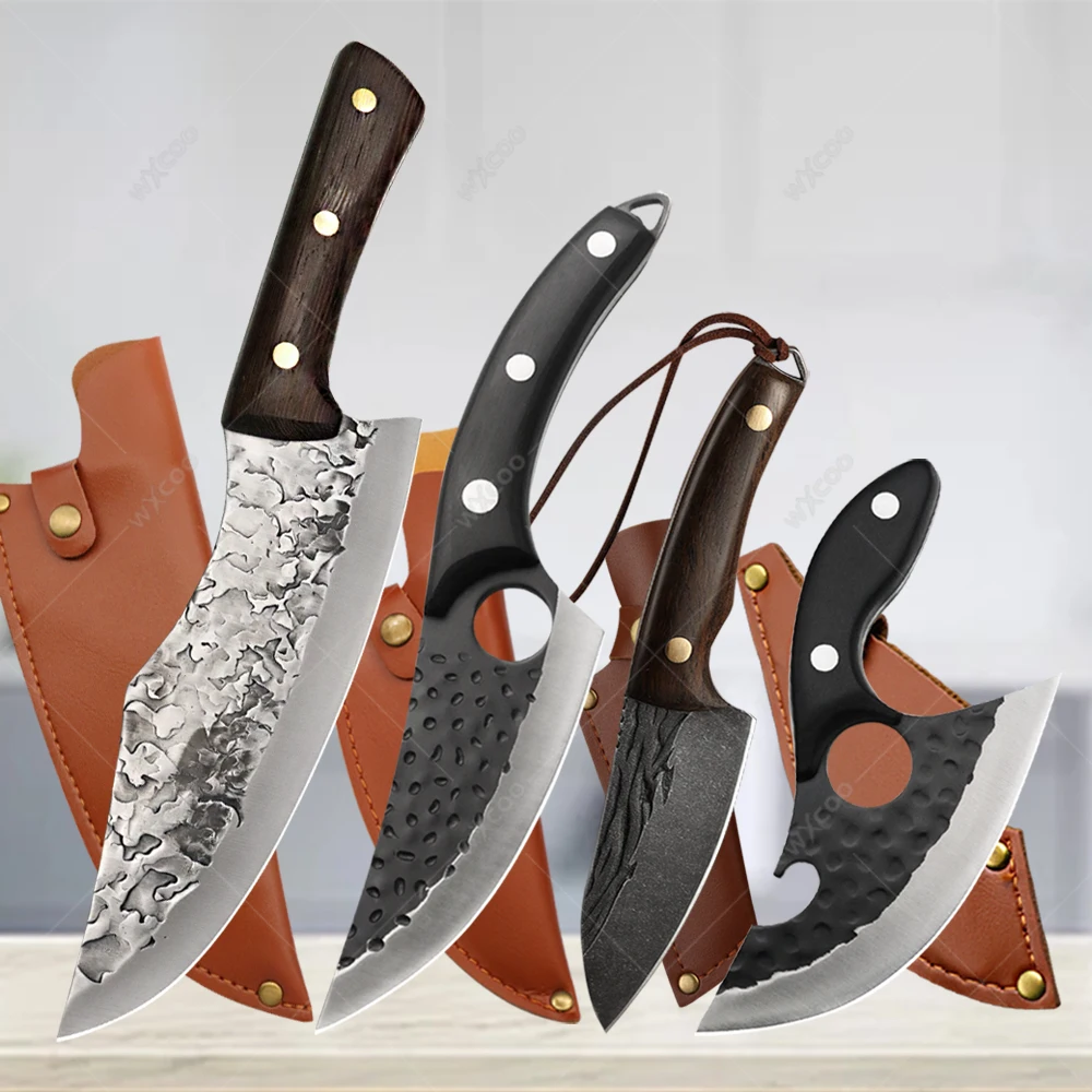 WXCOO Handmade Forged Kitchen Knives Meat Cleaver Chef Knives Butcher Boning Knife Fishing Knife Fruit Barbecue Knife with Cover
WXCOO Handmade Forged Kitchen Knives Meat Cleaver Chef Knives Butcher Boning Knife Fishing Knife Fruit Barbecue Knife with Cover