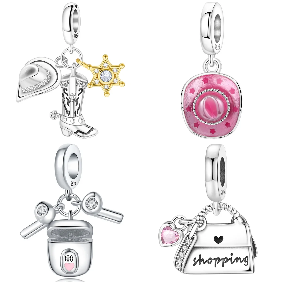925 Sterling Silver Western Cowboy Boots Hobby Series Pendants Bracelet Charms Fit Jewelry Party Beads DIY Fine Gifts Accessory
925 Sterling Silver Western Cowboy Boots Hobby Series Pendants Bracelet Charms Fit Jewelry Party Beads DIY Fine Gifts Accessory