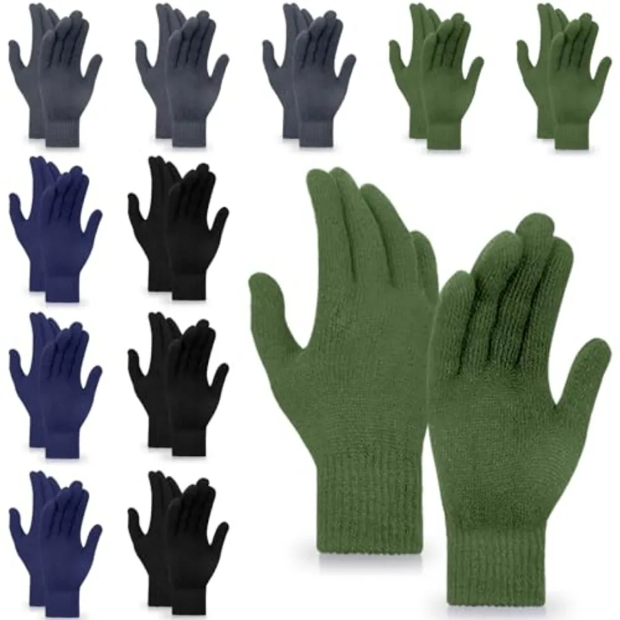 MENOLY 12 Pairs Winter Magic Gloves for Adult Men Women Warm Stretchy Knit Black Gloves One Size Fits Men Women Teens
MENOLY 12 Pairs Winter Magic Gloves for Adult Men Women Warm Stretchy Knit Black Gloves One Size Fits Men Women Teens