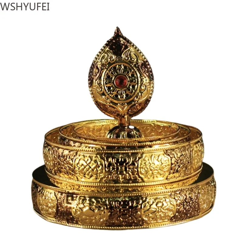 D18CM Gold/Silver Big Size Auspicious Symbol Manza Carving Alloy Metal Buddhist Home/Plate/Tray Base / living room decoration
D18CM Gold/Silver Big Size Auspicious Symbol Manza Carving Alloy Metal Buddhist Home/Plate/Tray Base / living room decoration