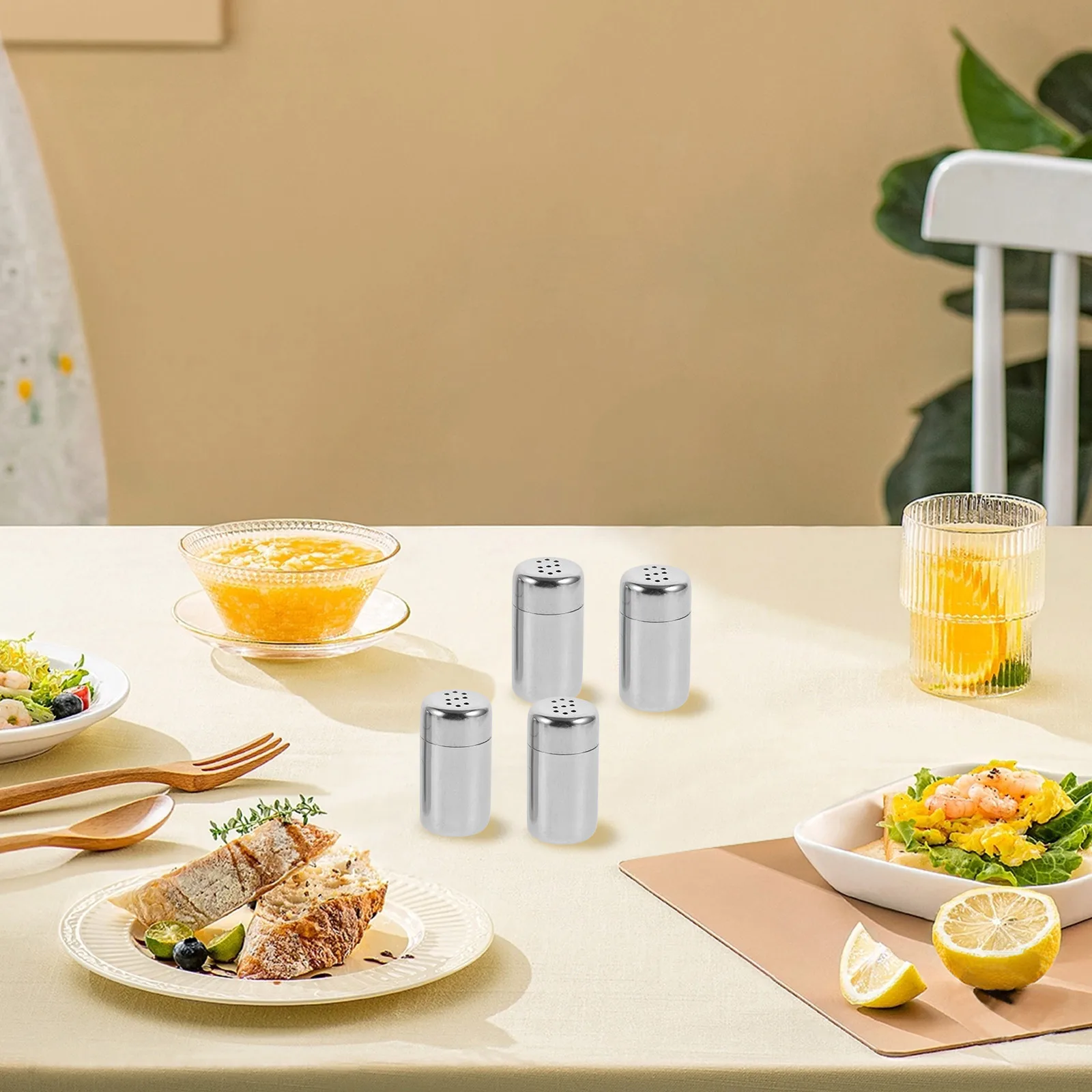 6pcs Stainless Steel Salt Pepper Shakers Mini Travel Spice Jars Adjustable Lid Camping Seasoning Kit Kitchen Herb Storage
6pcs Stainless Steel Salt Pepper Shakers Mini Travel Spice Jars Adjustable Lid Camping Seasoning Kit Kitchen Herb Storage