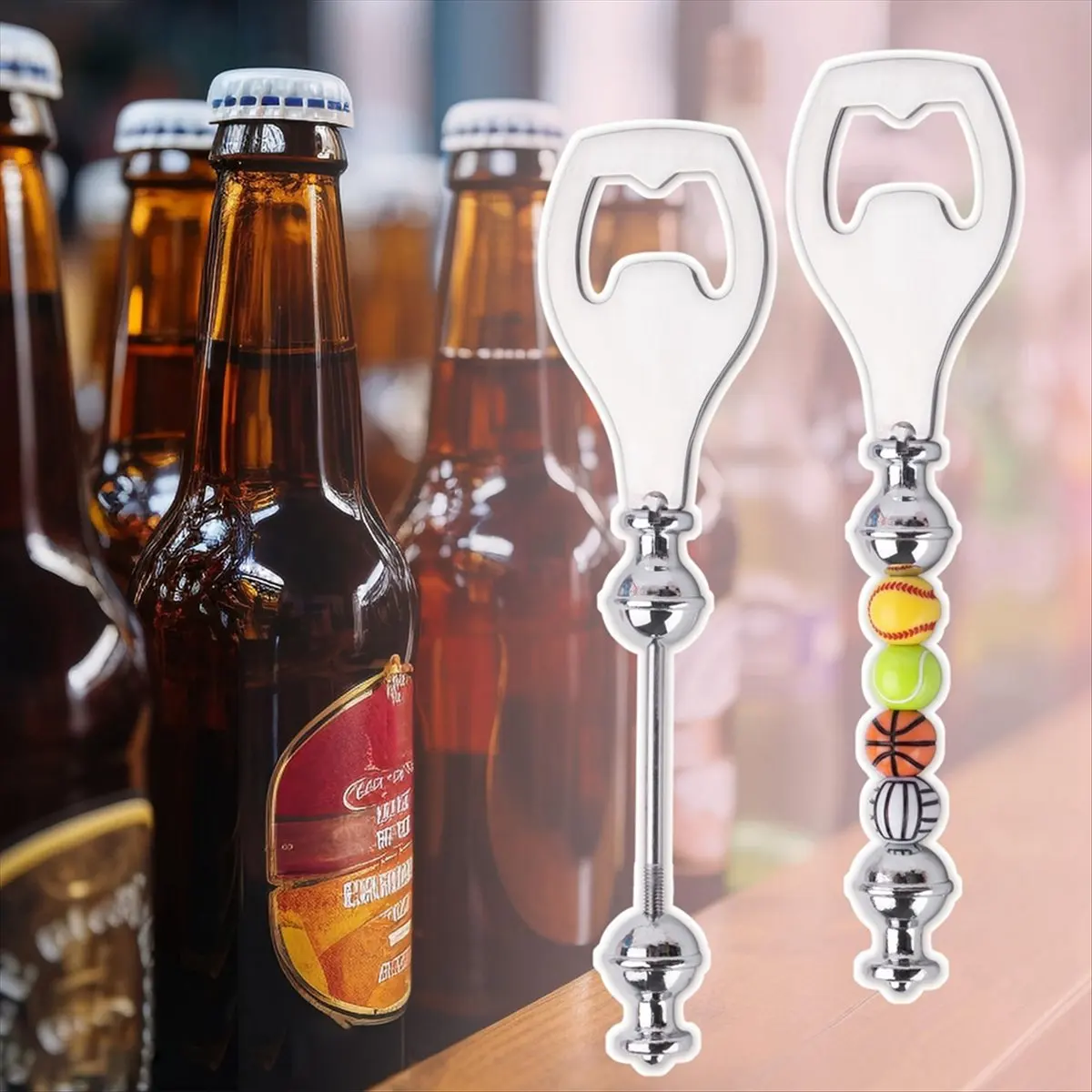 (PQWN) 4 Pack DIY Beaded Beer Opener Metal Bottle Opener Decorative Beaded Bottle Opener for Bartenders Kitchen Tool
(PQWN) 4 Pack DIY Beaded Beer Opener Metal Bottle Opener Decorative Beaded Bottle Opener for Bartenders Kitchen Tool