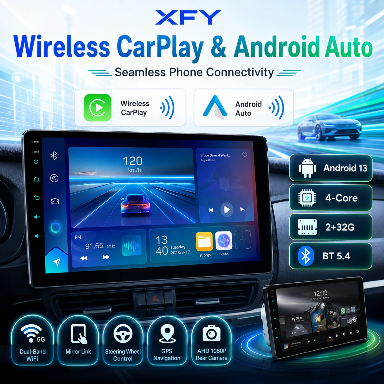 2 DIN Android 15 CarPlay Car Radio Android Auto GPS Multimedia Player 9/10 inch Universal Car Stereo WiFi BT Player QLED Screen
2 DIN Android 15 CarPlay Car Radio Android Auto GPS Multimedia Player 9/10 inch Universal Car Stereo WiFi BT Player QLED Screen