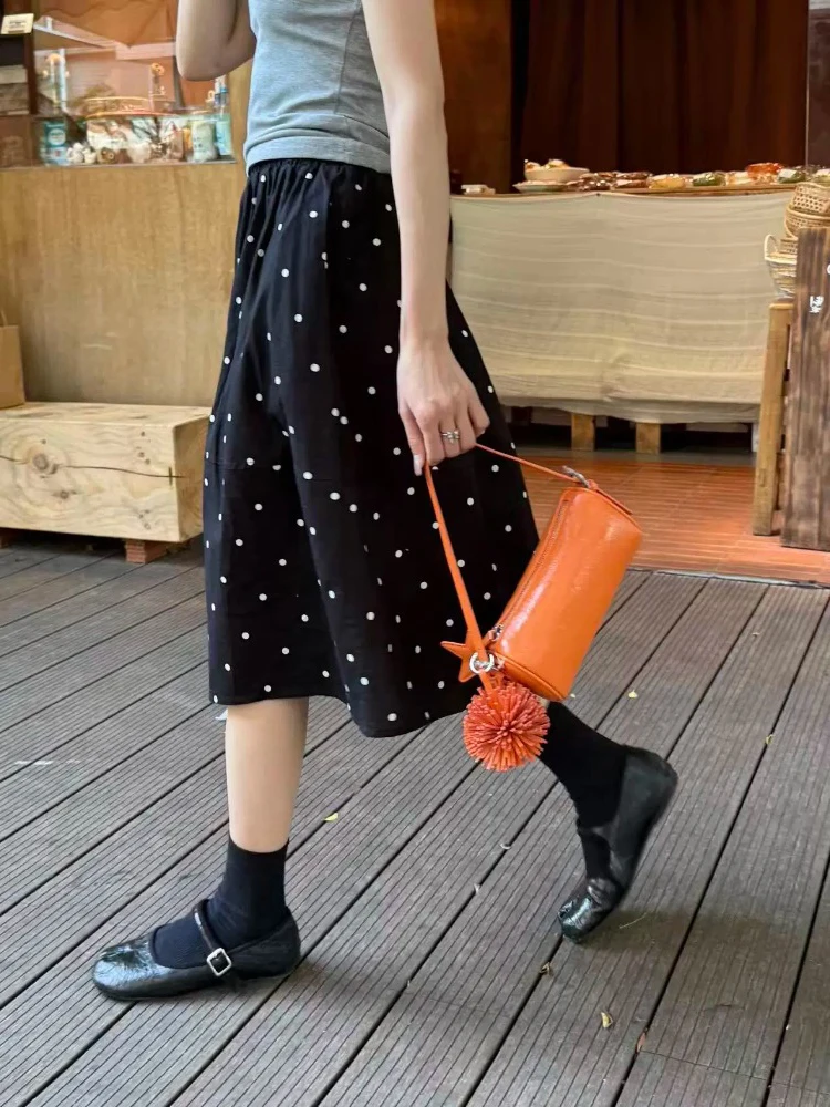 Korean Style Cotton Linen Elastic Waist Puffy Half Skirt Women Summer Color Collision Polka Dot Bloom A-Line Skirt Thin
Korean Style Cotton Linen Elastic Waist Puffy Half Skirt Women Summer Color Collision Polka Dot Bloom A-Line Skirt Thin