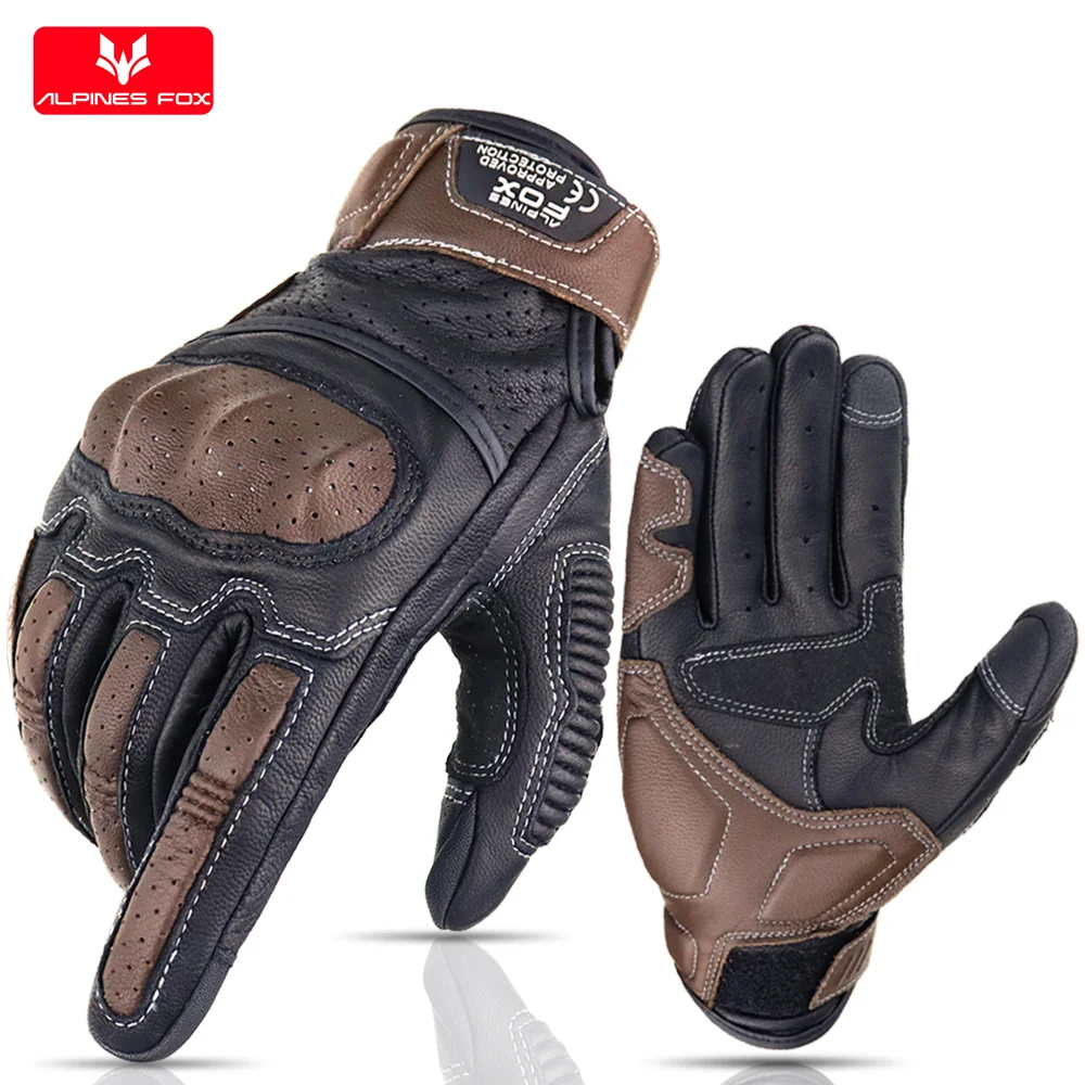 Vintage Genuine Leather Motorcycle Gloves Summer Perforated Breathable Motorbike Motocross Gloves CE Approved Motor Biker Gloves
Vintage Genuine Leather Motorcycle Gloves Summer Perforated Breathable Motorbike Motocross Gloves CE Approved Motor Biker Gloves