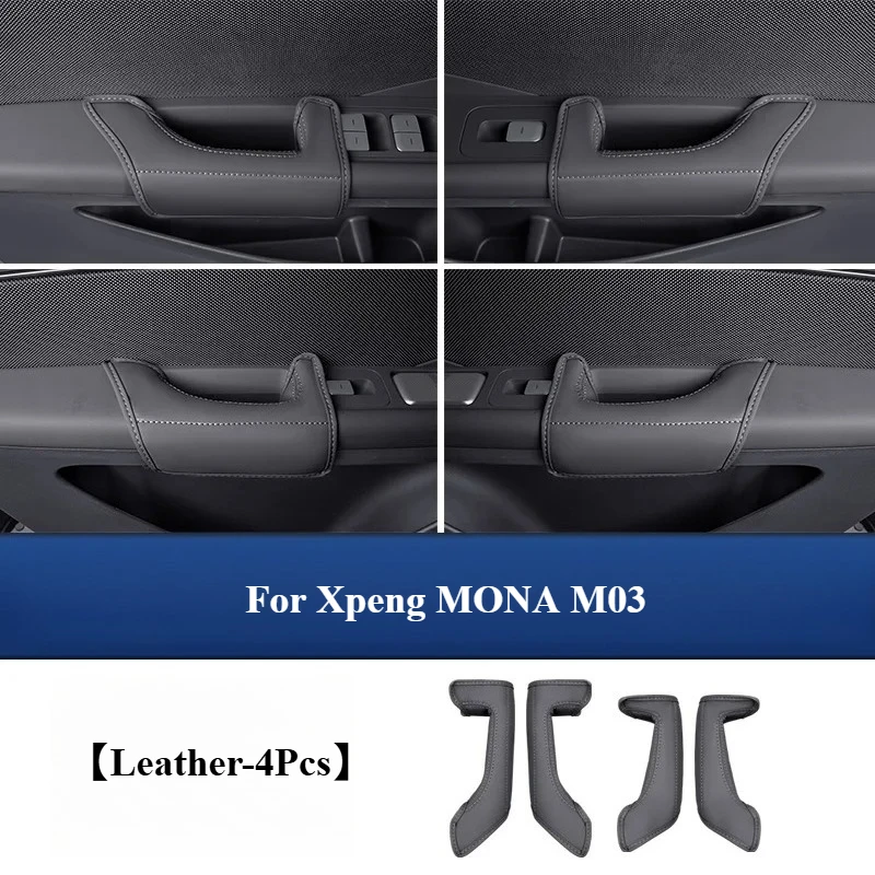 For Xpeng MONA M03 4PCS Car Door Inner Handle Protective Cover Four Door Handle Leather Cushion Pad Car Interior Accessories 
For Xpeng MONA M03 4PCS Car Door Inner Handle Protective Cover Four Door Handle Leather Cushion Pad Car Interior Accessories