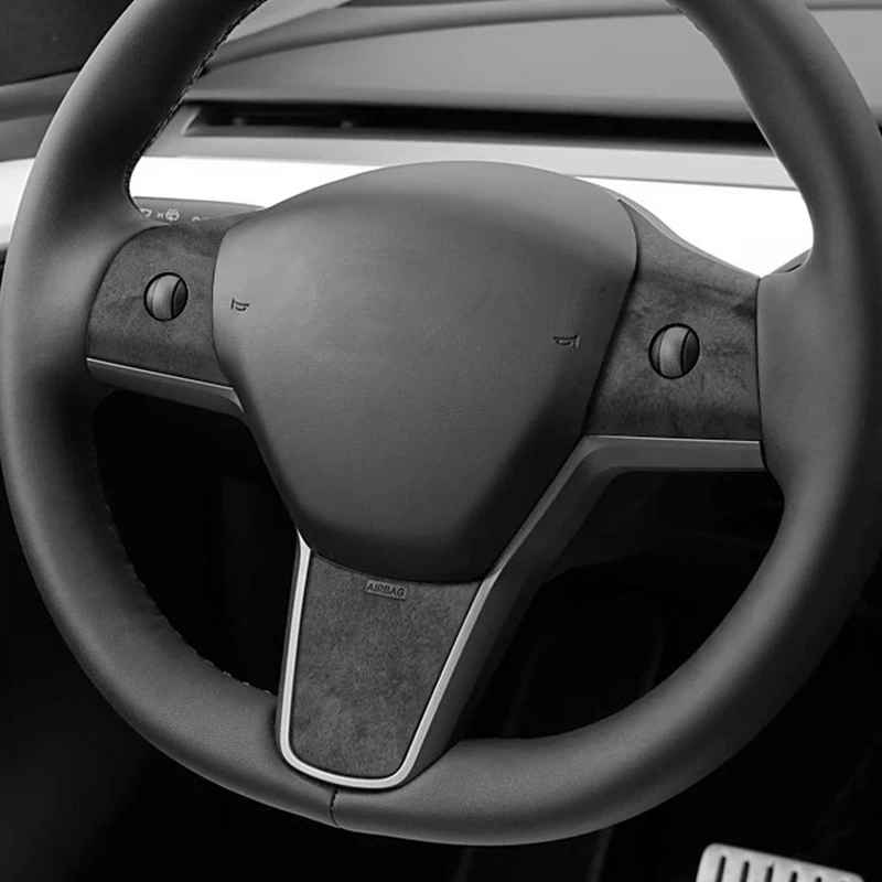 For Tesla Model 3(2019-2022)/Model Y(2019-) Steering Wheel Trim Frame Sticker Made of Alcantara Car Interior Tuning Accessories
For Tesla Model 3(2019-2022)/Model Y(2019-) Steering Wheel Trim Frame Sticker Made of Alcantara Car Interior Tuning Accessories