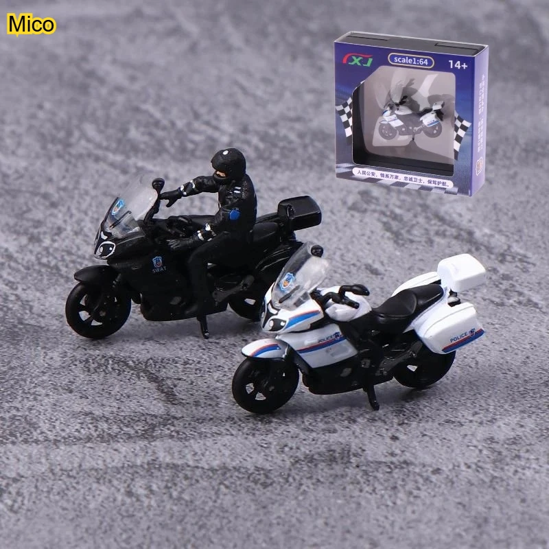 1/64 Mini Alloy Motorcycle Model, Small Scale Scene Ornament, Police SWAT Display Decoration for Diorama Layout
1/64 Mini Alloy Motorcycle Model, Small Scale Scene Ornament, Police SWAT Display Decoration for Diorama Layout