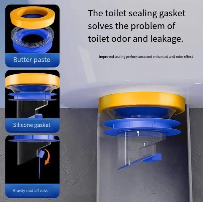 Toilet Flanges Wax Rings with Prevent Backflow Valve FlangeRing Closestool Drain Deodorant/leakage-proof Silicone Installation
Toilet Flanges Wax Rings with Prevent Backflow Valve FlangeRing Closestool Drain Deodorant/leakage-proof Silicone Installation