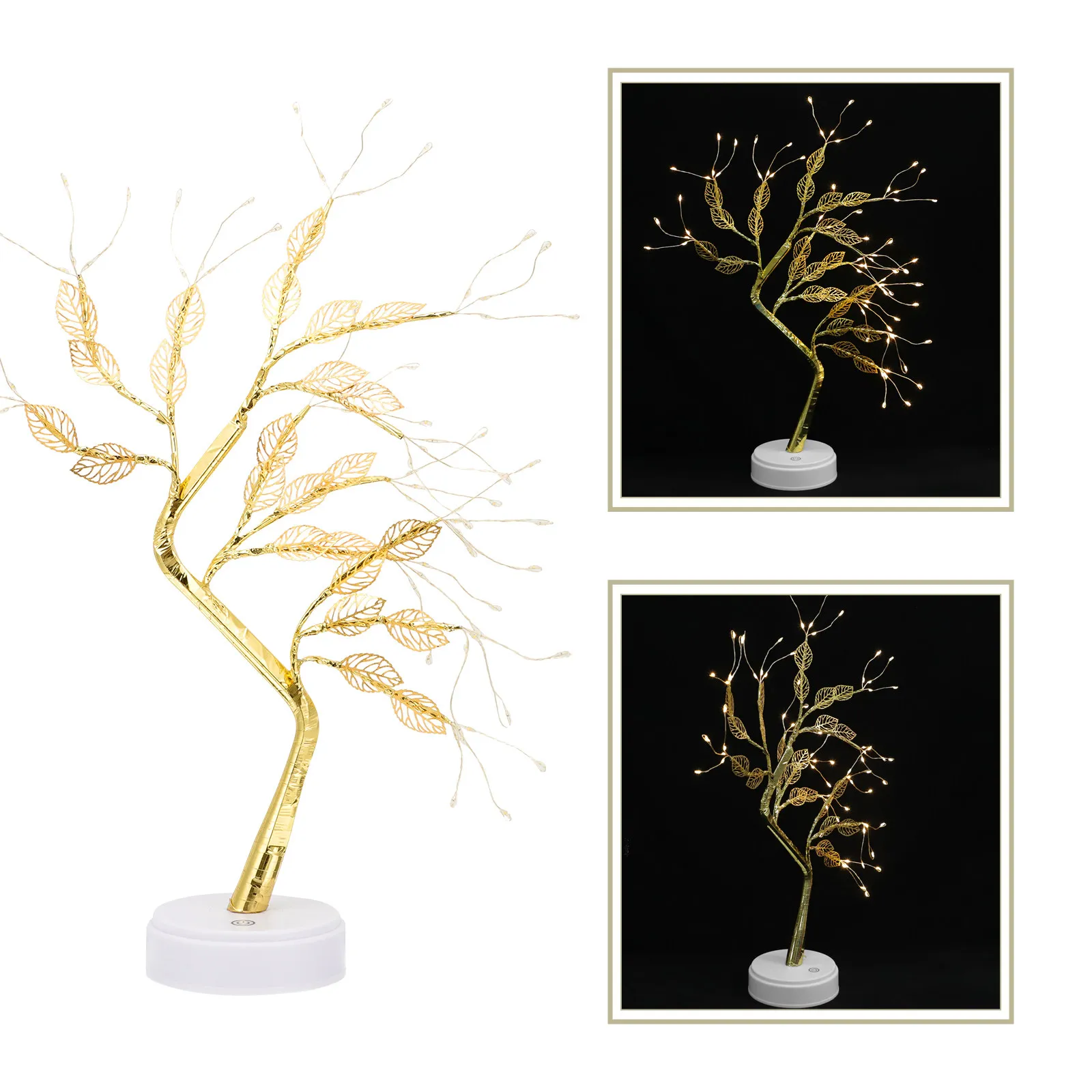 LED Tree Lamp Miniature Gold Leaf Artificial Branch Table Light Night Light for Bedroom Desk Living Room Bookshelf Party Wedding
LED Tree Lamp Miniature Gold Leaf Artificial Branch Table Light Night Light for Bedroom Desk Living Room Bookshelf Party Wedding