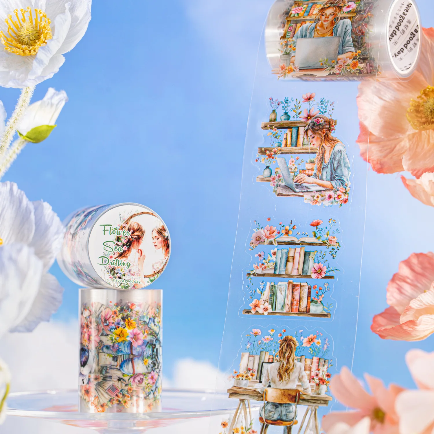 1pcs/1lot Decorative Adhesive Tapes spend one's time wandering about in a sea of flowers DIY Paper Japanese Masking Stickers
1pcs/1lot Decorative Adhesive Tapes spend one's time wandering about in a sea of flowers DIY Paper Japanese Masking Stickers