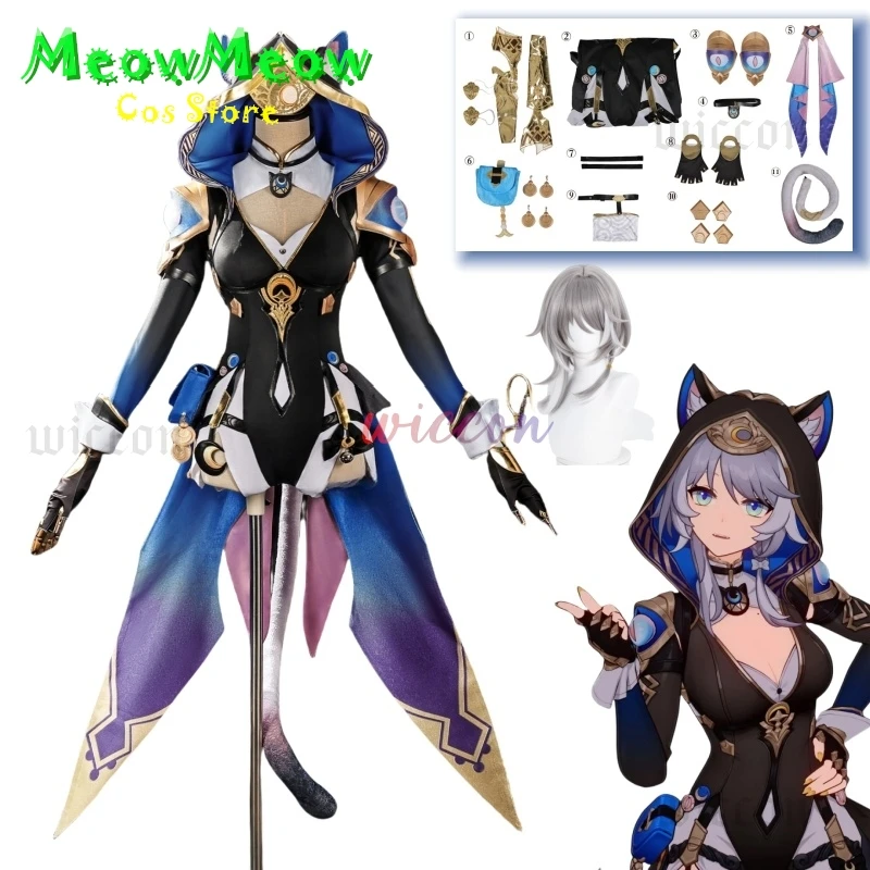 Honkai Star Rail Cipher Cosplay Costume Wig Uniform Cipher Cifera Bodysuit Hat Tail Amphoreus Halloween Party Women Girls Props
Honkai Star Rail Cipher Cosplay Costume Wig Uniform Cipher Cifera Bodysuit Hat Tail Amphoreus Halloween Party Women Girls Props
