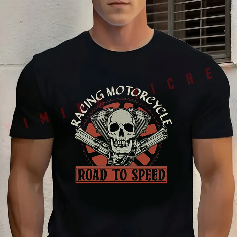Racing Motorcycle Road To Speed Motorcycle T-Shirt Men‘s Cotton Summer Short-sleeved Casual Streetwear Tops Tee
Racing Motorcycle Road To Speed Motorcycle T-Shirt Men‘s Cotton Summer Short-sleeved Casual Streetwear Tops Tee
