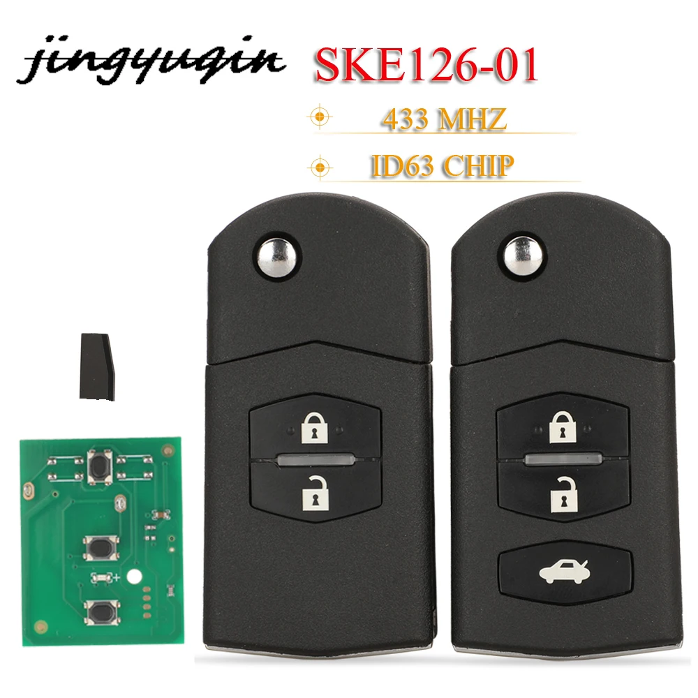jingyuqin SKE126-01 2/3 Buttons Flip Car Remote Key For MAZDA 2 M2 Demio / 3 M3 Axela/ 5 M5 Premacy / 6 M6 Atenza 8 M8 MPV CX7
jingyuqin SKE126-01 2/3 Buttons Flip Car Remote Key For MAZDA 2 M2 Demio / 3 M3 Axela/ 5 M5 Premacy / 6 M6 Atenza 8 M8 MPV CX7