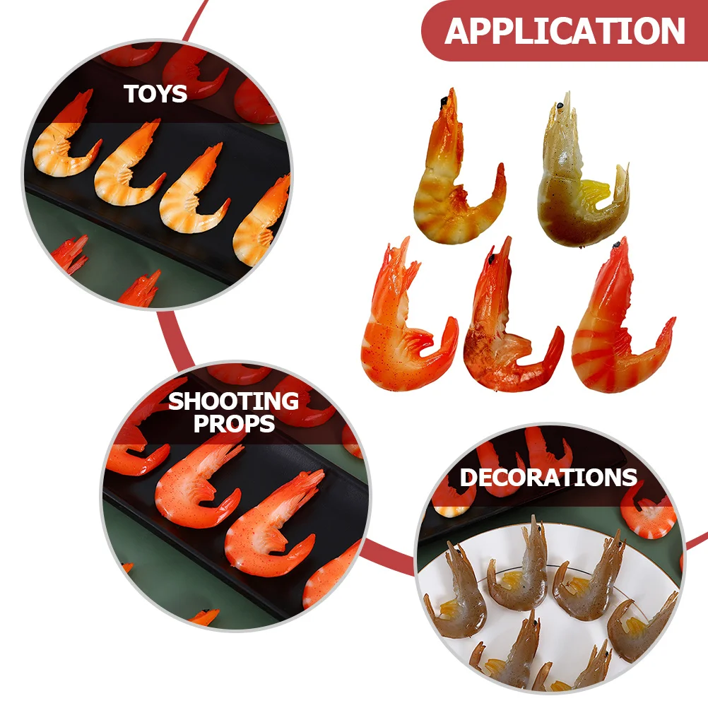 5pcs Simulation Decor Lifelike Fake Shrimp Prop For Photography Food Educational Cognitive Artificial Shrimp Ornament
5pcs Simulation Decor Lifelike Fake Shrimp Prop For Photography Food Educational Cognitive Artificial Shrimp Ornament