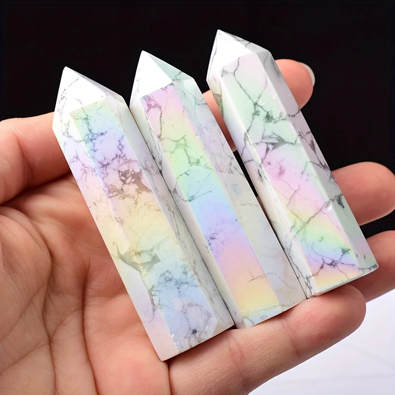 Artificial Aura Electroplated White Pine Stone Point Hexagonal Prism Home Decor Desktop Decoration Holiday Gift Graduation Gift
Artificial Aura Electroplated White Pine Stone Point Hexagonal Prism Home Decor Desktop Decoration Holiday Gift Graduation Gift