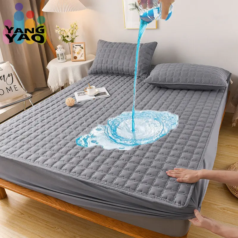100% Waterproof Mattress Cover Quilted Cotton Bed Cover Solid Color Thicken Mattress Protector Bedspreads Fitted Sheet Queen
100% Waterproof Mattress Cover Quilted Cotton Bed Cover Solid Color Thicken Mattress Protector Bedspreads Fitted Sheet Queen
