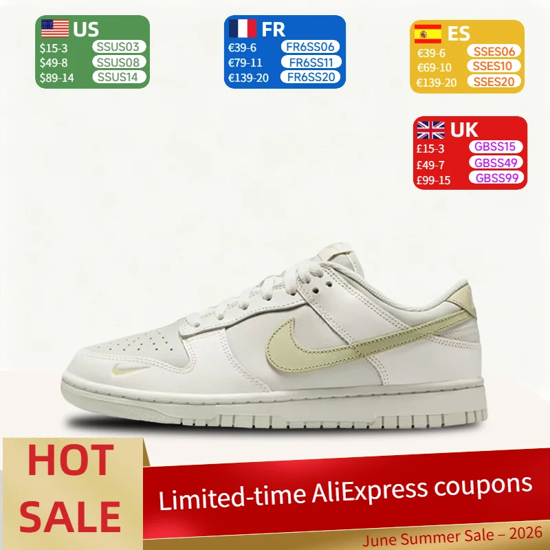 Nike Dunk Low Minimalist Comfortable Commuter Versatile Lightweight Low-Top Sneakers Women's White/Green IB3484-001
Nike Dunk Low Minimalist Comfortable Commuter Versatile Lightweight Low-Top Sneakers Women's White/Green IB3484-001