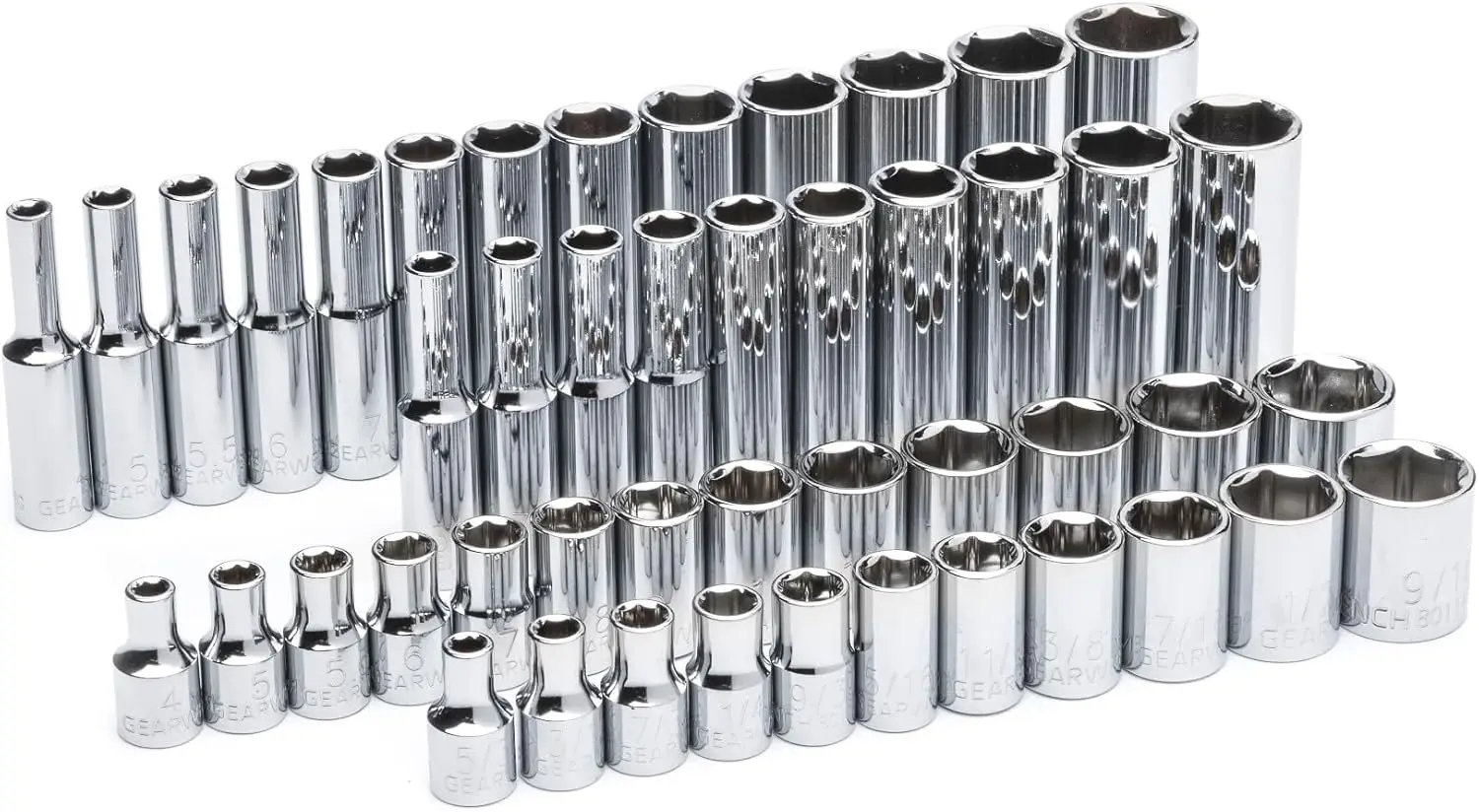 47 Pc 1/4 Drive 6 Pt Socket Set SAE Metric Standard Deep
47 Pc 1/4 Drive 6 Pt Socket Set SAE Metric Standard Deep