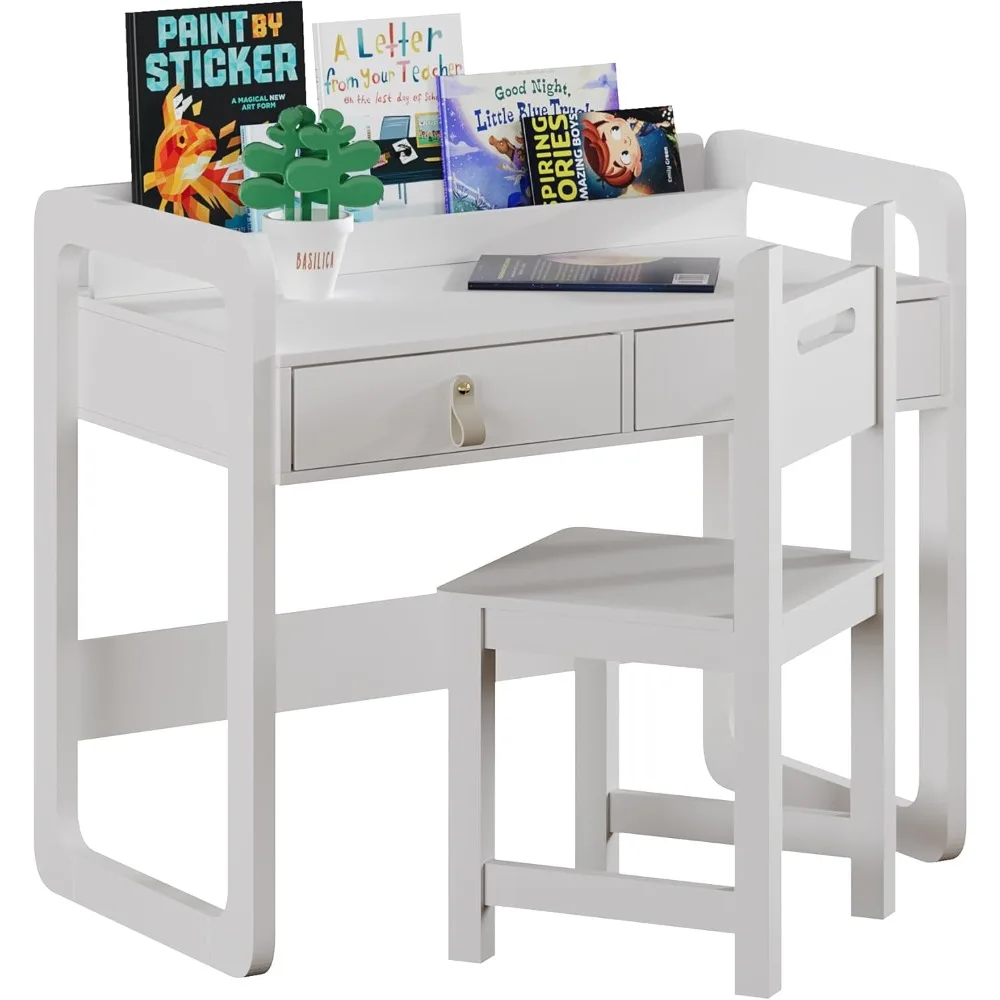 Kids Desk and Chair Set, Study Desk for Kids with Drawers, Kids Table and Chair Set for 10-12 Years Old, Student Writing Table
Kids Desk and Chair Set, Study Desk for Kids with Drawers, Kids Table and Chair Set for 10-12 Years Old, Student Writing Table