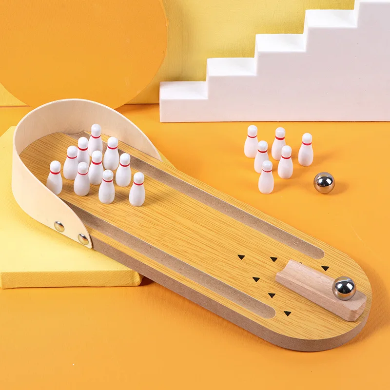 Children's Mini Bowling Wooden Puzzle Toy Creative Rolling Beads Leisure Stress Relieving Parent-Child Interactive Tabletop Game
Children's Mini Bowling Wooden Puzzle Toy Creative Rolling Beads Leisure Stress Relieving Parent-Child Interactive Tabletop Game