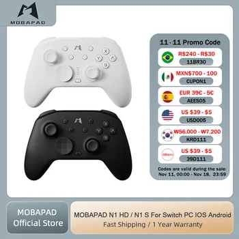 MOBAPAD N1S / N1 HD 2.4G 무선, 홀 효과 조이스틱 컨트롤러, 닌텐도 스위치 PC 안드로이드 iOS 게임패드 게임 액세서리