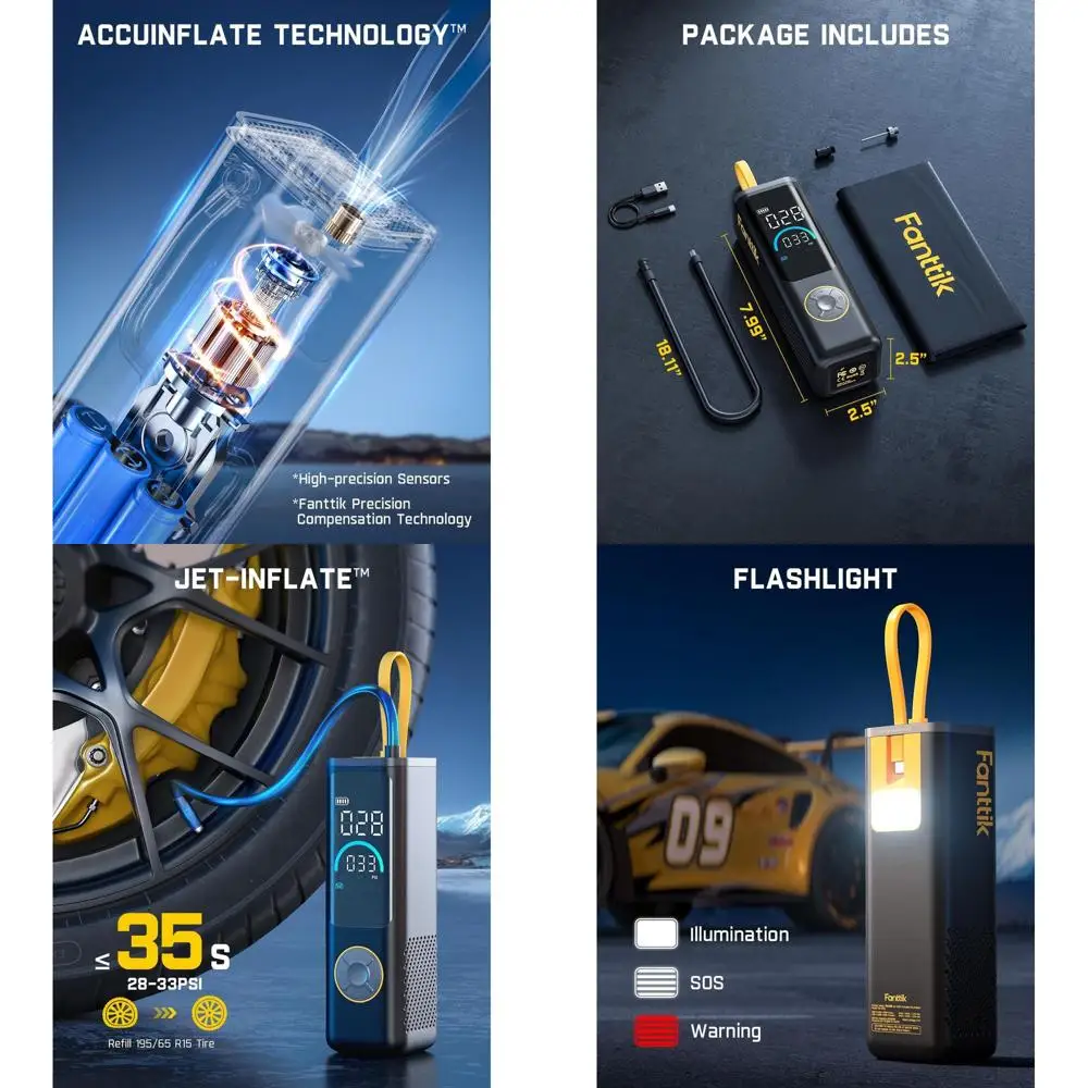 Портативный воздушный компрессор X9 APEX для автомобильных шин, быстрое накачивание 35 с, беспроводной накачиватель шин 150 фунтов на квадратный дюйм с подсветкой и блоком питания, костюм
Портативный воздушный компрессор X9 APEX для автомобильных шин, быстрое накачивание 35 с, беспроводной накачиватель шин 150 фунтов на квадратный дюйм с подсветкой и блоком питания, костюм