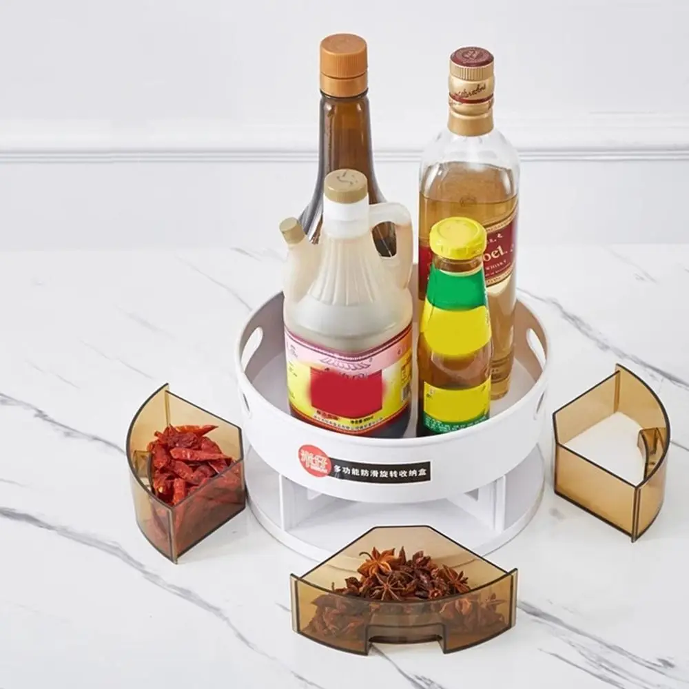 Multi-Cell Double Spice Tray Round Large Capacity Rotatable Seasoning Holder Space Saving Non-Slip 360° Rotating Storage Tray
Multi-Cell Double Spice Tray Round Large Capacity Rotatable Seasoning Holder Space Saving Non-Slip 360° Rotating Storage Tray