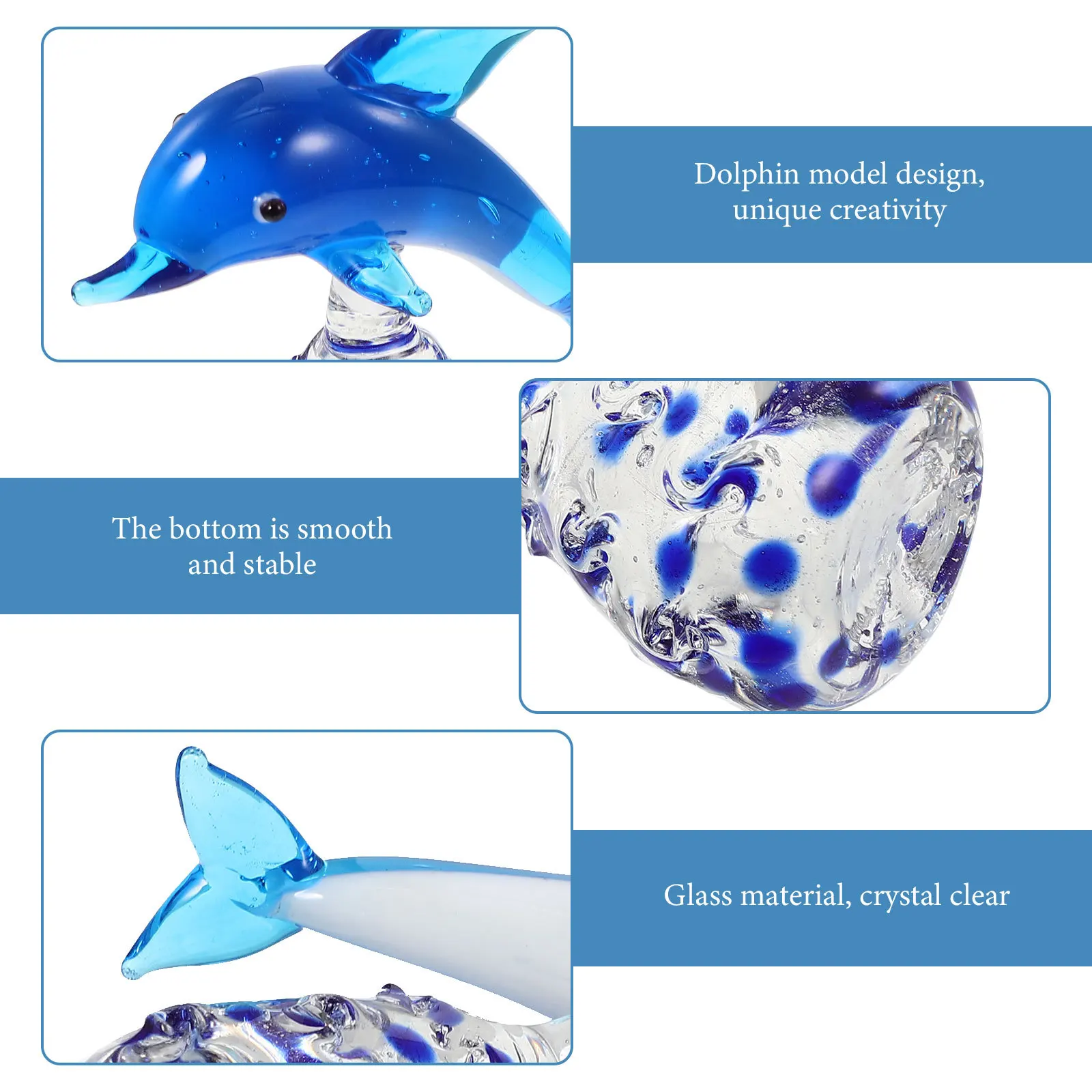 Small Dolphin Decor Lovely Glass Sea Animal Ornament for Desktop Study Bedroom Bookshelf Interior Space Refreshing Unique Gift
Small Dolphin Decor Lovely Glass Sea Animal Ornament for Desktop Study Bedroom Bookshelf Interior Space Refreshing Unique Gift