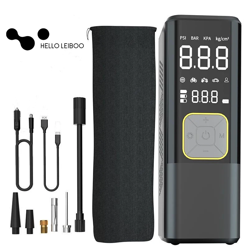 LEIBOO Car Air Compressor Portable Electric Air Pump Wireless Car Tyre Inflator Digital Display Air Pump For Auto Accessories
LEIBOO Car Air Compressor Portable Electric Air Pump Wireless Car Tyre Inflator Digital Display Air Pump For Auto Accessories
