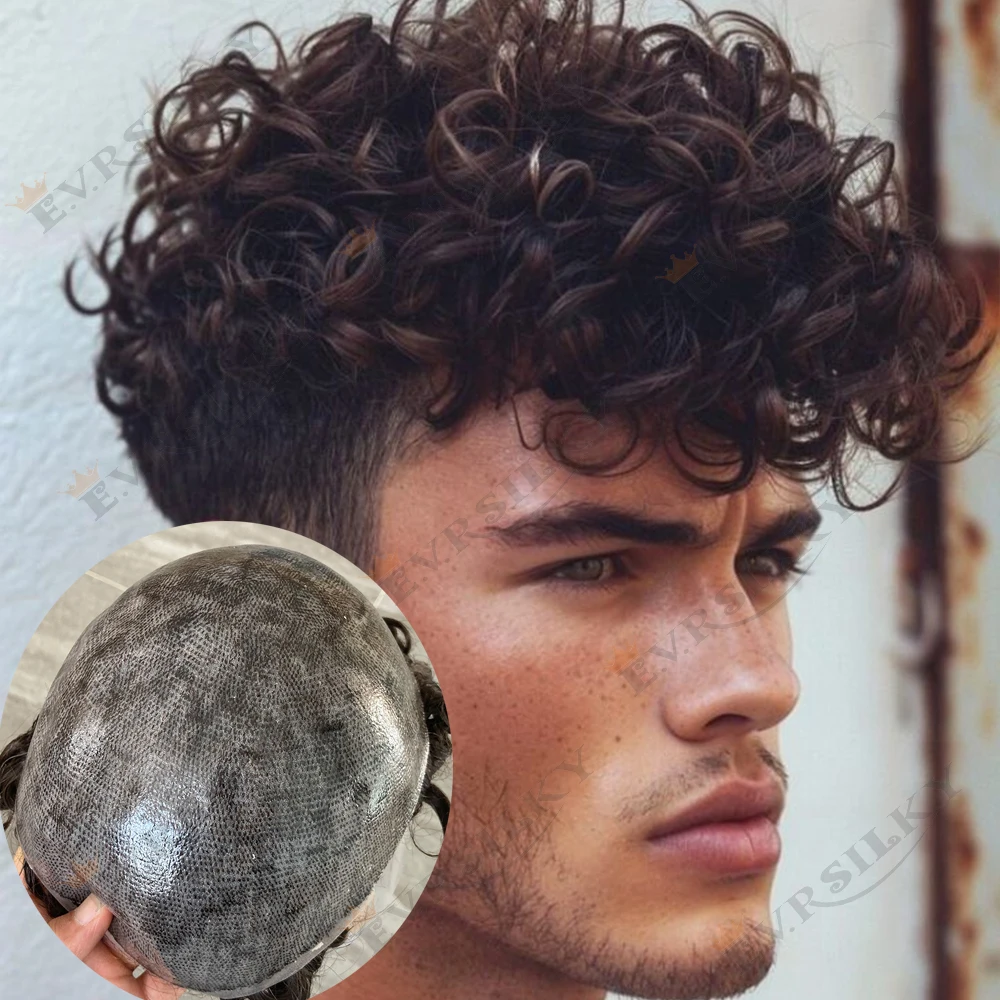 20mm Curly 1B40 1B80 Grey Black Ash Brown Durable Full PU Skin Men Toupee Wigs 100%Human Hair Natural Hairline Prosthesis System
20mm Curly 1B40 1B80 Grey Black Ash Brown Durable Full PU Skin Men Toupee Wigs 100%Human Hair Natural Hairline Prosthesis System