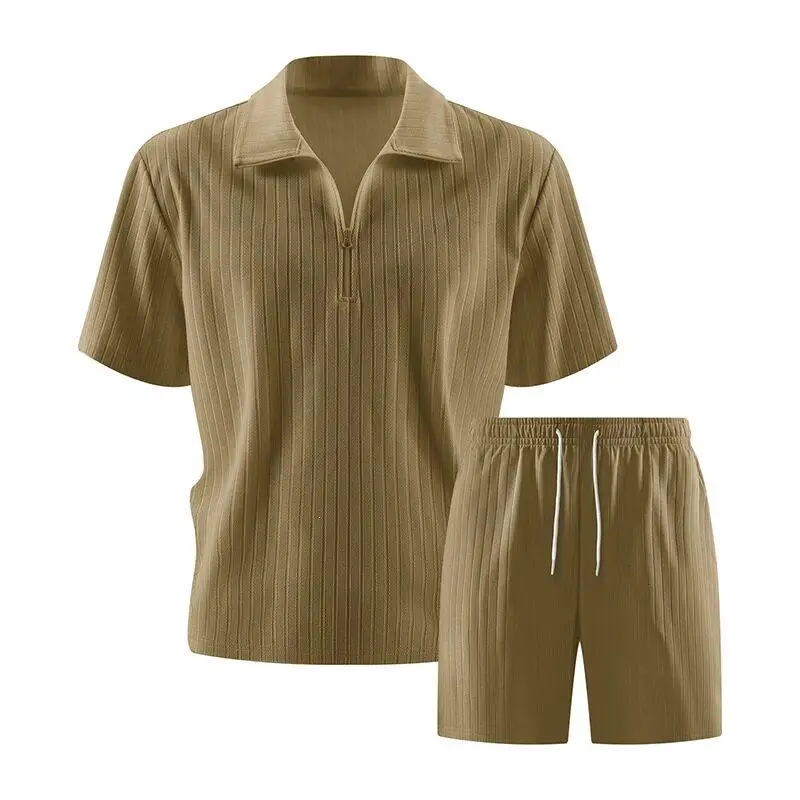 Summer Casual 3D Shirt Short Sleeve Shorts Set Men Color Versatile Vertical Stripe Texture Top Shorts Bottoms
Summer Casual 3D Shirt Short Sleeve Shorts Set Men Color Versatile Vertical Stripe Texture Top Shorts Bottoms